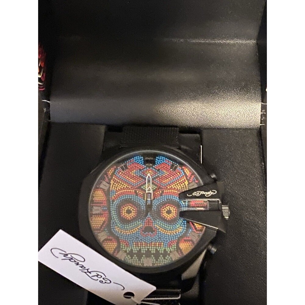 Ed Hardy Multi Color Skull Watch - Picture 3 of 3